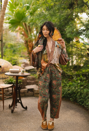 "Secret Garden" Cropped Kimono Jacket