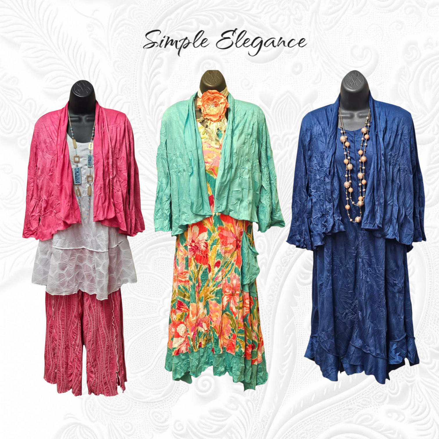 3 Color Ways - Classic Solid Color Collared Shrugs  Made in the USA