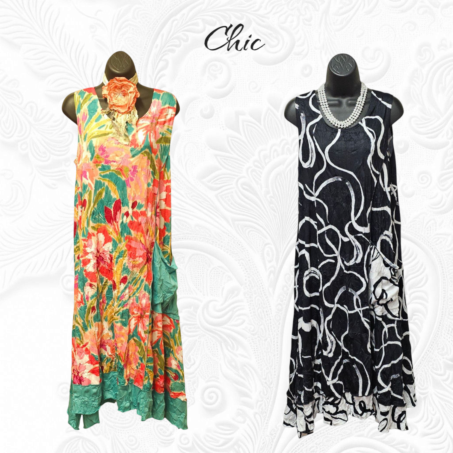 2 Color Ways - Gorgeous Chic Colorful Crinkle Dresses Made in the USA