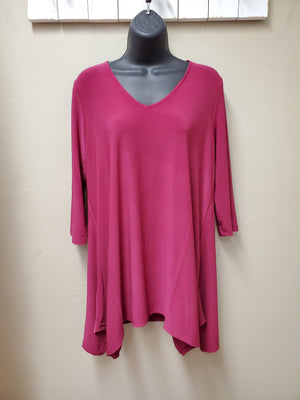 BEST SELLER COLORS - Flattering Fit & Flair Tunic with 3/4 Sleeve - You-nique Bou-tique