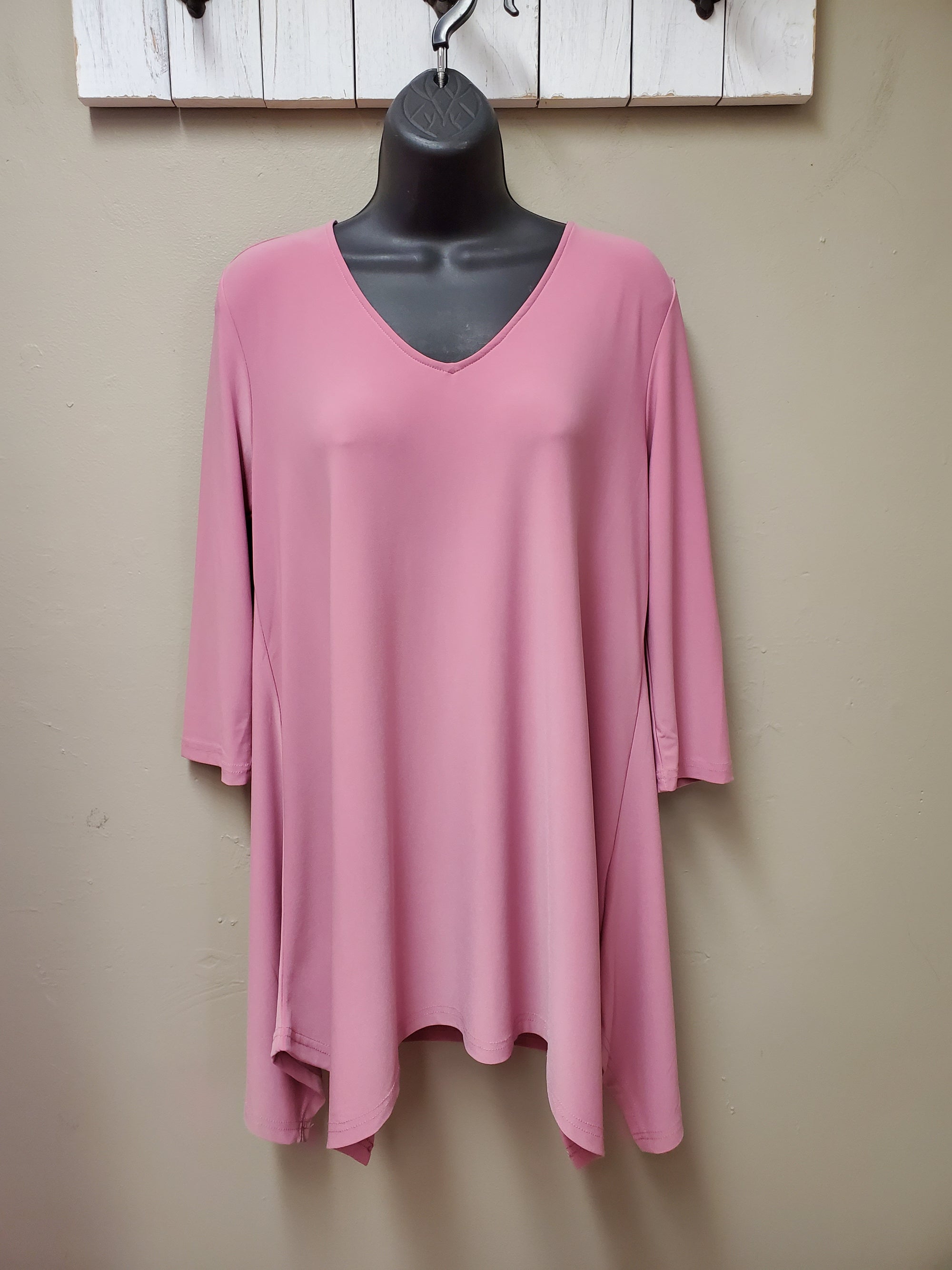 BEST SELLING COLORS - Flattering Fit & Flair Tunic with 3/4 Sleeve - You-nique Bou-tique