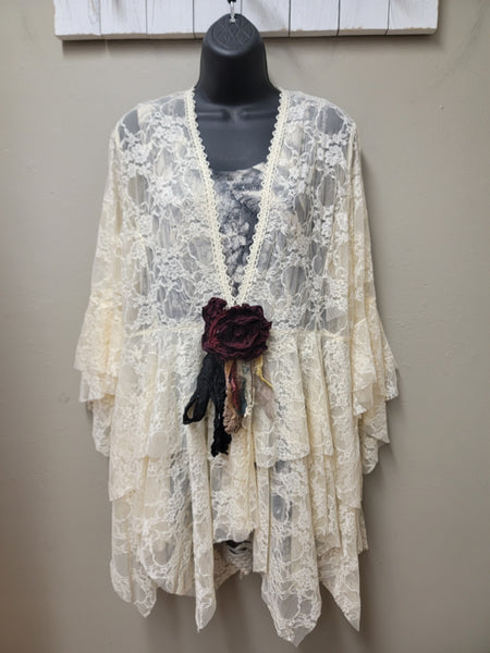 Cream 2024 lace cardigan