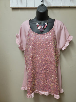 2 Color Ways - Stunning Glitter and Satin Tops