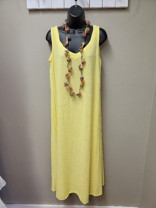 OMG 5 Colorways - Sip "Sangria"  in this Long Cotton Sleeveless Dress