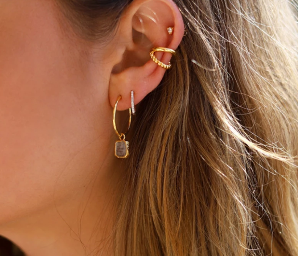 2 Color Ways - Small Split Earring Cuff in Silver or Gold - You-nique Bou-tique