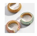 3 Color Ways - Wide Pave' Set Rhinestones Ear Cuff - You-nique Bou-tique