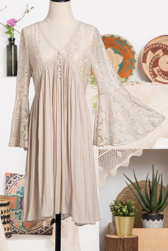 2 Color Ways - Breathtaking Vintage-Inspired Lace Dress
