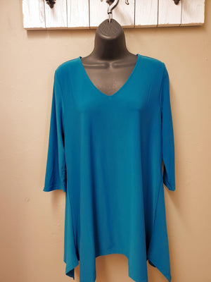 BEST SELLING COLORS - Flattering Fit & Flair Tunic with 3/4 Sleeve - You-nique Bou-tique