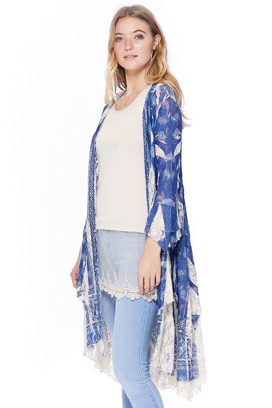 3 Color Way's - Beautiful Lace Jacket with Flattering Layered Back - You-nique Bou-tique