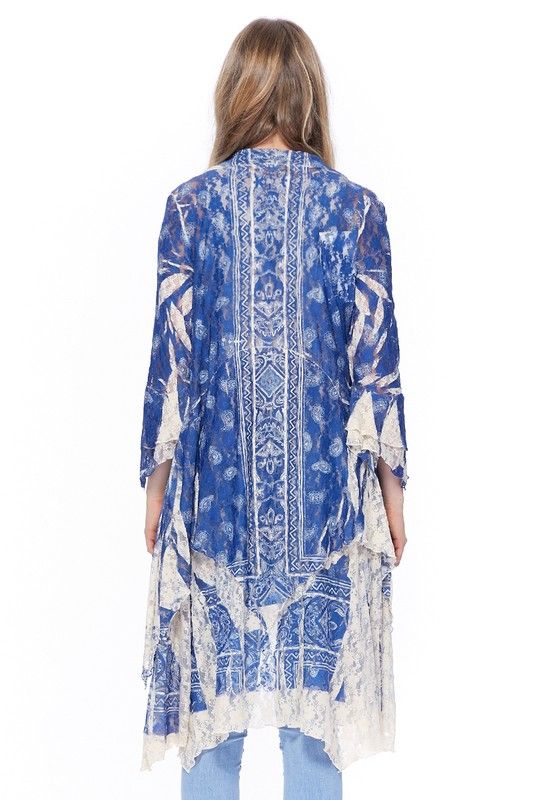 3 Color Way's - Beautiful Lace Jacket with Flattering Layered Back - You-nique Bou-tique